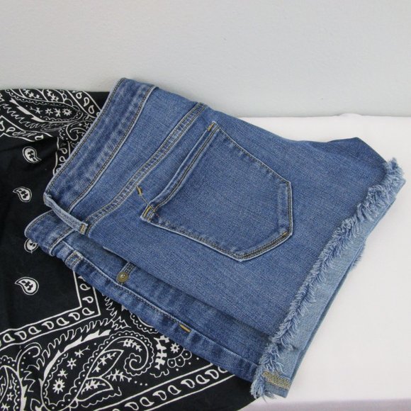 Mossimo Frayed Hem Super Stretch Denim Shorts - Picture 8 of 11